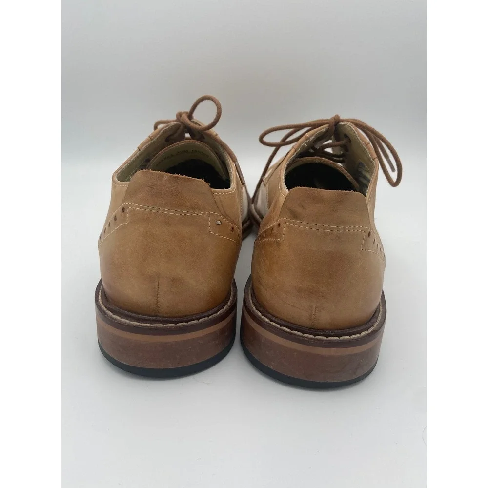 Giorgio Brutini Men's 250504 Oxford Dress Shoes Tan & Canvas Cap Toe Size 10M‎